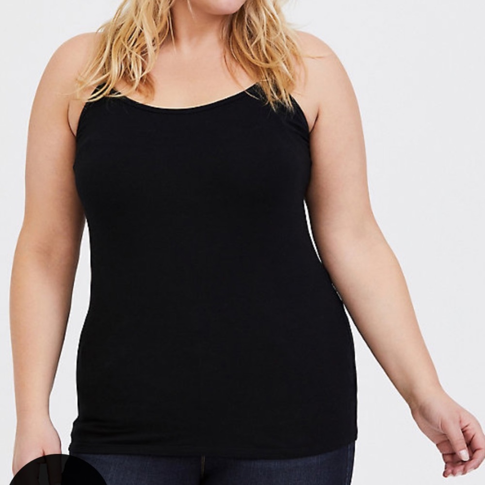 THREE TORRID BLACK SCOOP NECK TUNIC FOXY CAMI